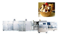 Entièrement chaîne de production de cône de sucre de rouleau d'Antomatic/fabricant de crème glacée industriel avec des plats de cuisson de fonte