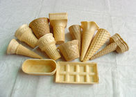 Tasses qui respecte l'environnement de gaufrette de crème glacée pour le magasin/supermarché, forme faite sur commande