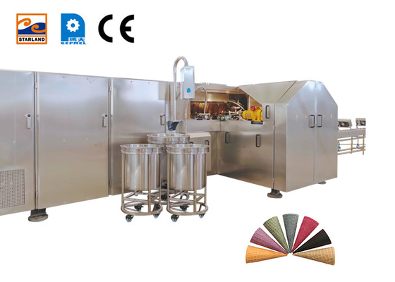 chaîne de production du cornet de crème glacée 1.5hp 55 plats de cuisson d'acier inoxydable