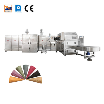 Machine de cuisson de cône de crème glacée de 107 assiettes Fabricant de cône en acier inoxydable