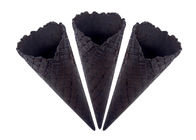 Couleur noire Sugar Cones With de charbon de bois de crème glacée angle de 23 degrés