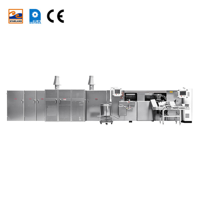 Ligne de production de rouleaux d'œufs contrôlés par PLC 1.5KW Rouleau automatique de gaufre pour machine à cuire
