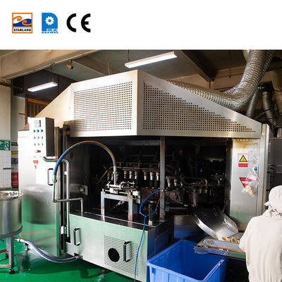 Machine à gaufrettes coniques automatique en acier inoxydable avec texture