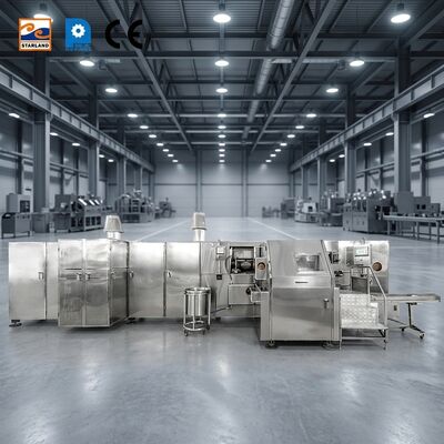 Capacité 1800 PCS / heure Automatique Barquillo cône ligne de production pour la fabrication