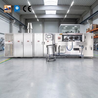 Ligne de production de cônes de gaufres offrant un processus de production stable et continu avec un contrôle précis de la température et du temps