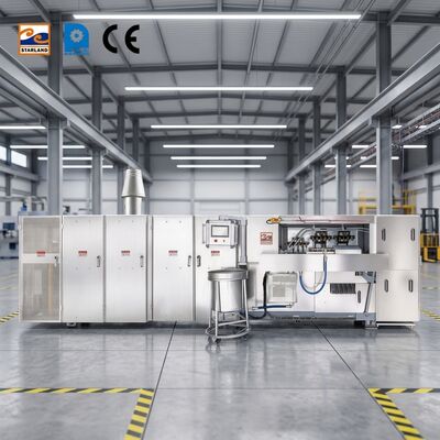 Ligne de production automatique de cônes de gaufres dotée d'un régulateur de température à écran numérique et d'un système de contrôle PLC pour une sortie constante