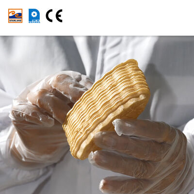 Ligne de production de galettes Monaka en acier inoxydable comprenant une solution de contrôle de la température à l'affichage numérique pour la fabrication de biscuits en galettes