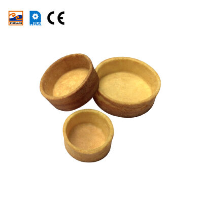Ligne de production automatique de coquilles de tartre comprenant un support technique vidéo conçu pour la production et l'uniformité du produit
