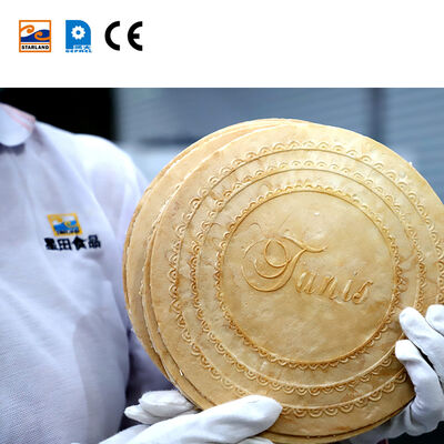 Fabricant de biscuits à plaquettes avec contrôle de température à l'écran numérique fournissant une plaquette Obleas cohérente
