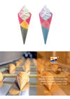 Longueur multicolore des cônes 150mm de gaufrette de cornet de crème glacée avec l'angle de 26 °