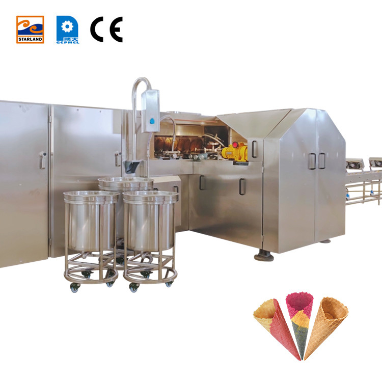 2.0h 137 Plaques de cuisson Chaîne de production automatique de cornet de crème glacée Machines de boulanger de cornet de crème glacée