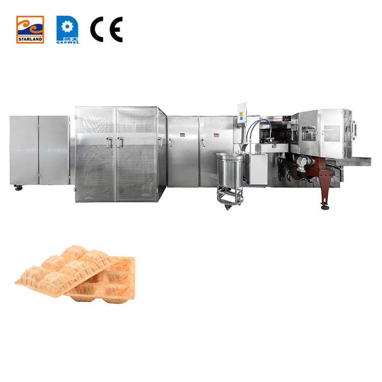 Chaîne de production de biscuit de gaufre de fabricant de panier de gaufre d'acier inoxydable de PLC avec une garantie d'an
