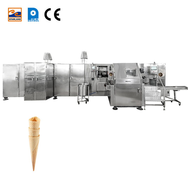 Ligne d'assemblage de cônes de crème glacée en acier inoxydable pour les applications commerciales et la production précise