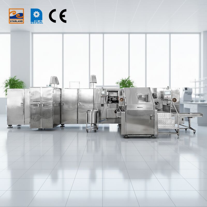Ligne de production de cônes de sucre à rouleaux 1,5 kW Solution parfaite pour la fabrication automatisée de cônes de barquillo