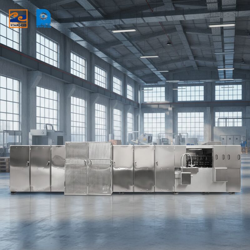 Ligne de production de gaufrettes Monaka en acier inoxydable alimentée au gaz et assistance technique vidéo assurant une fabrication constante