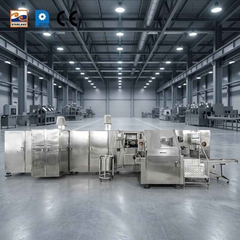 Capacité 1800 PCS / heure Automatique Barquillo cône ligne de production pour la fabrication