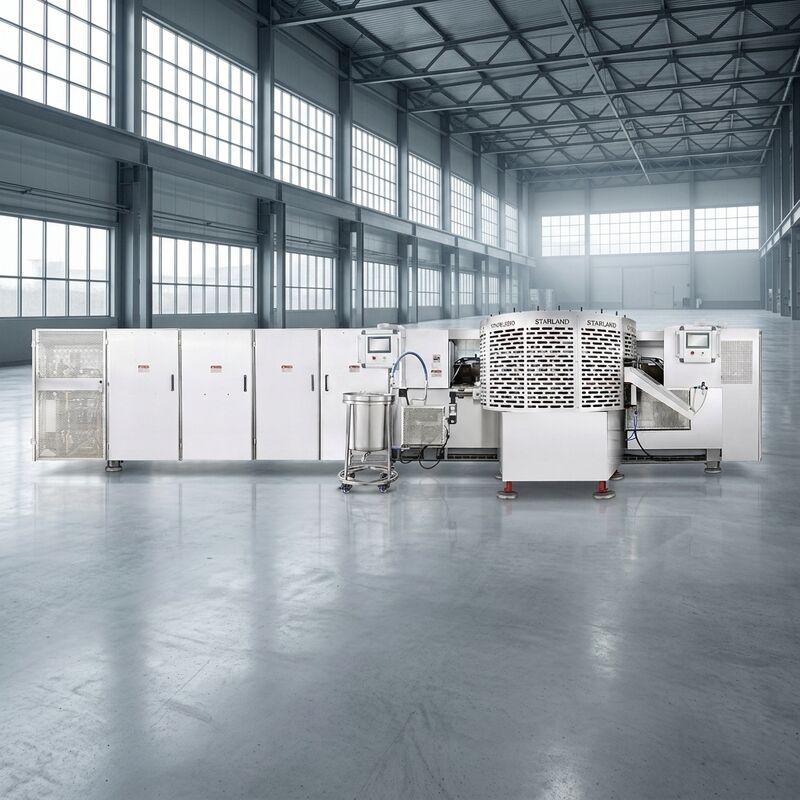 Ligne de production automatique de paniers à gaufres utilisant le système de contrôle PLC et la spécification du moteur principal pour une sortie constante