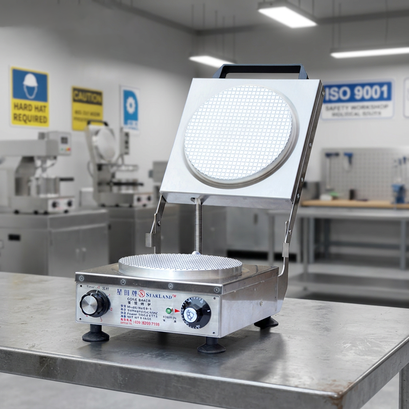 Machine automatique de fabrication de cônes en acier inoxydable 220V, entretien facile