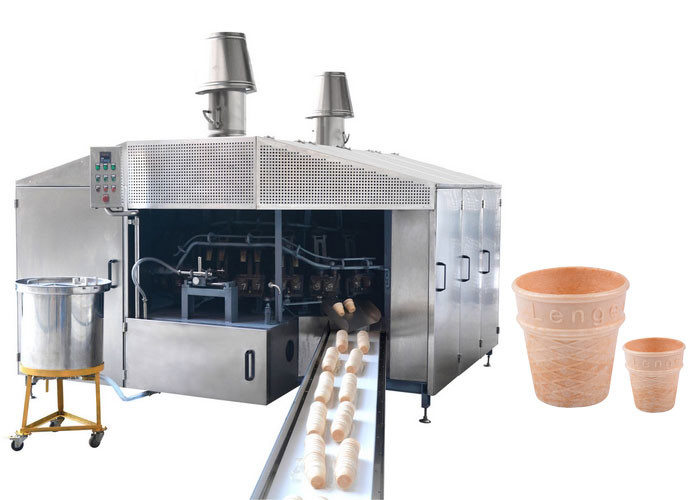 gaufrette 1.0HP automatique faisant la machine, machine de gaufrette de crème glacée avec la consommation de 4-5 LPG