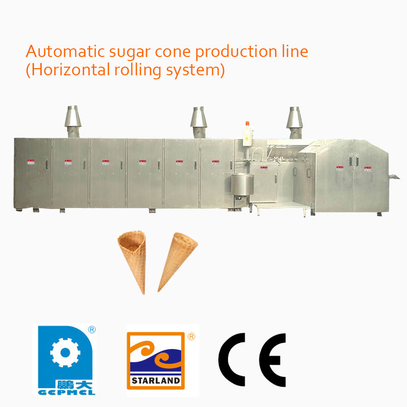 Chaîne de production complètement automatique à grande vitesse de cône de sucre avec la porte de panneau posée par double