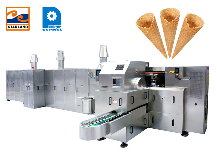 Machine flexible de cône de sucre de puissance élevée pour le cornet de crème glacée standard 10000PCS/heure
