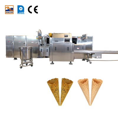 chaîne de production de cône de sucre 1.1KW cuisson de cônes de gaufre de crème glacée faisant la machine
