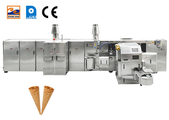 Crème industrielle Sugar Rolled Cone Baking Machine de solides solubles Sugar Cone Production Line Ice