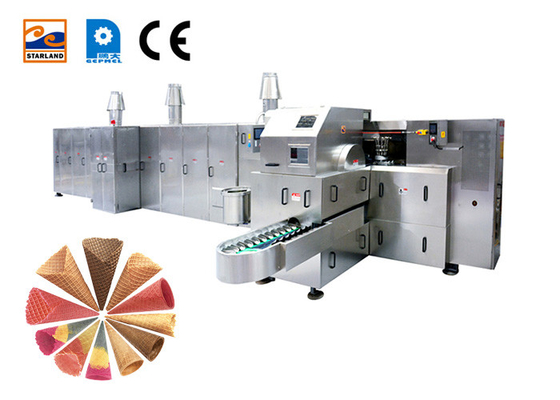 Sugar Cone Production Line Waffle commercial faisant Sugar Biscuit Cone Machine cuire au four roulé