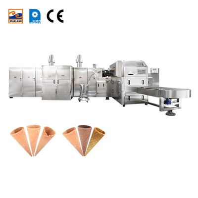 33 plats souillent la machine en acier de fabrication de biscuits de cône de machines de cornet de crème glacée