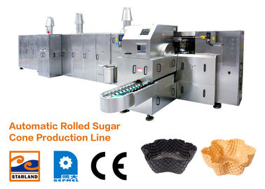 la chaîne de production de cône de la gaufre 1.5kw/la machine cuisson de cornet de crème glacée avec le double a posé la porte de panneau