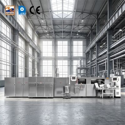 Ligne de production automatique de rouleaux d'œufs comprenant une ligne de production automatique de rouleaux de gaufres pour améliorer l'efficacité de la production