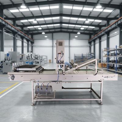 Dispositif automatique de manchonnage de cônes pour le fonctionnement des lignes de production dans l'industrie agroalimentaire
