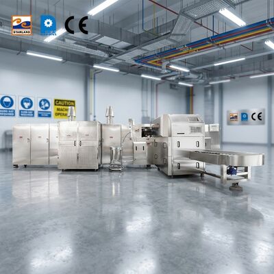 Machine à fabriquer des biscuits en acier inoxydable pour cônes de crème glacée, adaptée aux usines de transformation alimentaire