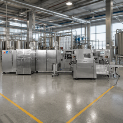 Système de commande PLC Automatique ligne de production de cône de Barquillo Vidéo Support technique fournit une capacité de production continue