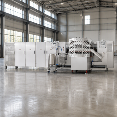 Machine à gaufres automatique en acier inoxydable conçue pour la durabilité et le fonctionnement continu dans les environnements de l'industrie alimentaire
