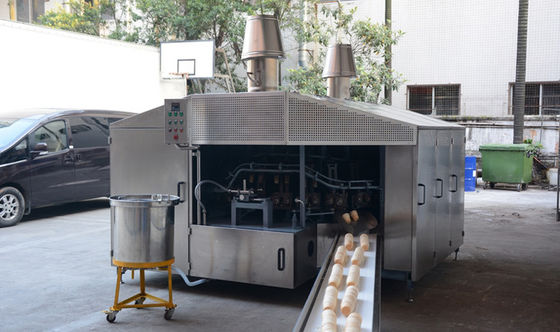 Cône de gaufre du restaurant 10000pcs/Hour faisant à machine le cornet de crème glacée électrique