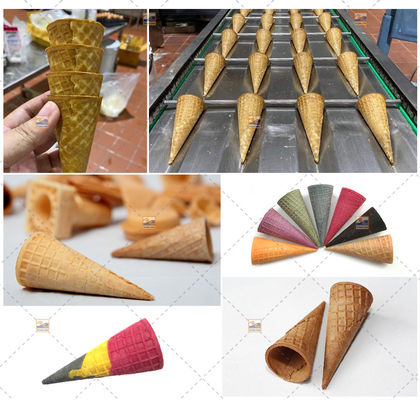 Cône de gaufrette de crème glacée de casse-croûte faisant la machine 5400Cones/Hour