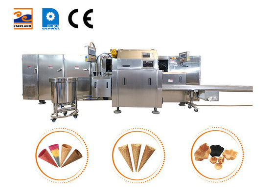 Équipement de production de cônes de crème glacée multi-fonctionnelle Installation automatique de 63 modèles de cuisson de 260 * 240 mm.